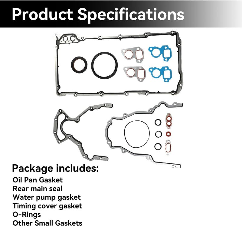 YIDEZU Engine Conversion Lower Gasket Set Fit for Chevrolet Buick Hummer GMC Pontiac 4.8L 5.3L 5.7L 6.0L 6.2L LS1 LS2 LS3 LS4 LS5 LS6 CS5975A CS9284 - Image 3